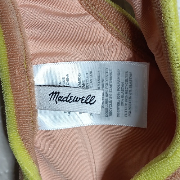 Madewell Striped Terry Pullover Bikini Top Size Small NWT - Picture 3 of 7